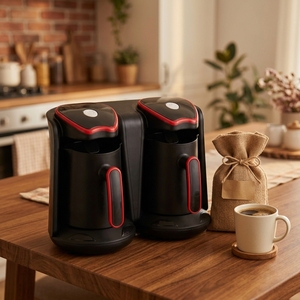 <span class=keywords><strong>Cafetera</strong></span> Eléctrica Turca Doméstica de 4 <span class=keywords><strong>Tazas</strong></span> con Certificación CE, ROHS y LFGB, <span class=keywords><strong>Cafetera</strong></span> Turca de Doble Taza con Control de Temperatura - Product Image 1
