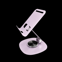 Support de téléphone portable et tablette en métal, rotatif à 360 degrés, pliable et réglable, pour bureau
