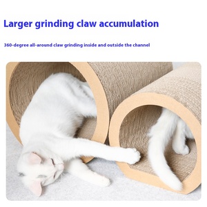 Hoge Dichtheid Gegolfd Papier Kattenmeubilair Stijlvolle Ovale Kat Huis En Scratcher Klassieke Grote Stijl Voor Kerstvakantie - Product Image 5