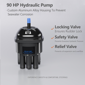 Kit de direction hydraulique hors-bord 90HP pour bateau, système de <span class=keywords><strong>gouvernail</strong></span> marin avec ensemble complet d'accessoires pour moteurs hors-bord - Product Image 4