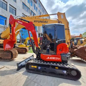 Competitivo 5 toneladas usado Kubota Kx163 maquinaria de construcción Kubota Kx163 usado excavadora sobre orugas KUBOTA KX163 excavadora en stock - Product Image 4