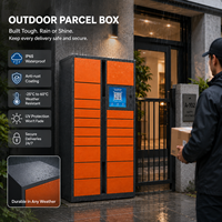 Casier intelligent pour colis 2026 avec gestion cloud, boîte de livraison extérieure étanche orange pour appartements et communautés
