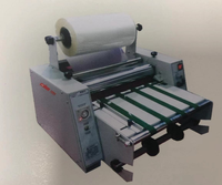 Machine de stratification de petit pain chaud de bureau à simple face semi-automatique de bureau de EL-380P 360mm avec le rouleau et le rebobineur en acier
