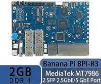Routeur Banana Pi BPI R3 MT7986 Quad Core WiFi 6 OpenWrt, carte mère 2 Go DDR4 8 Go EMMC, passerelle réseau Gigabit 2.5GbE SFP