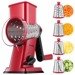 <span class=keywords><strong>Coupe</strong></span>-légumes et râpe professionnelle améliorée avec 4 lames, moulin à noix pour couper le fromage, les légumes et les pommes de terre - Product Image 1