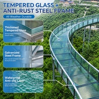 Toboggan aquatique commercial en verre à piste longue pour zones panoramiques, parcs d'aventure et stations de montagne