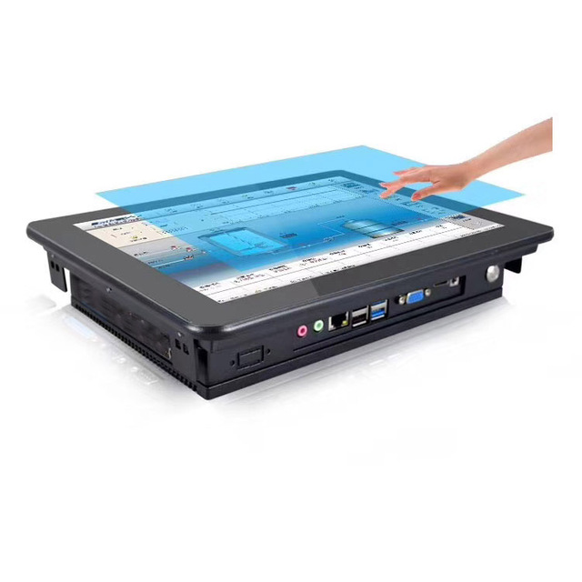Industrial Grade Metal Rugged 10 Inch LCD Rack Mount Touchscreen Monitor Display with 12V DC Input & USB RS232 Support HDM1 VGA