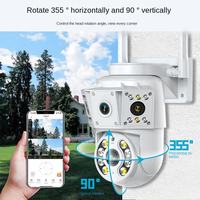 GBE K30 Caméra domestique 1080P Vision nocturne Caméra de sécurité à double objectif Suivi automatique WiFi PTZ Audio IP Cam Surveillance Moniteur domestique