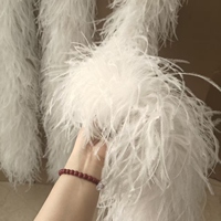 Écharpe en plumes d'autruche de luxe, douce et moelleuse, 2, 4, 6, 10, 20 plis, accessoires vestimentaires pour mariage, fête, robe, spectacle sur scène