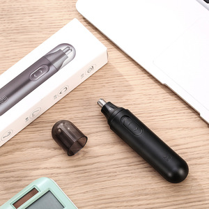 Tondeuse électrique pour poils du nez, noire, 800 mAh, garantie 1 an, alimentée par batterie, matériau ABS - Product Image 2