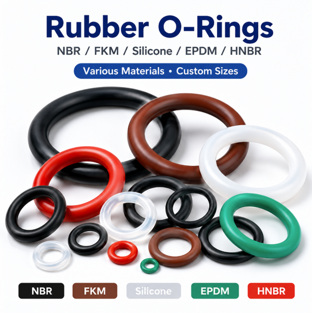Custom Rubber O Rings NBR FKM EPDM Silicone HNBR FFKM PU Rubber Sealing Rings Manufacturer Supplier