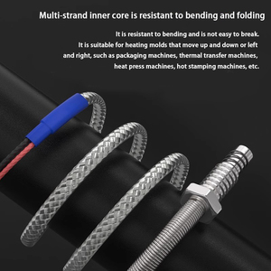 M6 Threaded Bolt k loại vít cặp nhiệt điện 1200C cảm biến nhiệt độ với thép không gỉ che chắn chủ đề cặp nhiệt điện 0.5M 1m - Product Image 5