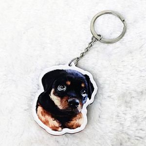 Llaveros de acrílico transparente personalizados, llavero en blanco con diseño de anime, llavero de plástico transparente personalizado para logotipo - Product Image 1