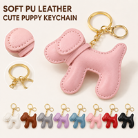 Gantungan Kunci Kulit PU Dachshund Lucu, Liontin Anjing Kartun, Aksesoris Tas, Gantungan Kunci, Ornamen Gantung Mobil, Hadiah untuk Wanita dan Anak Perempuan