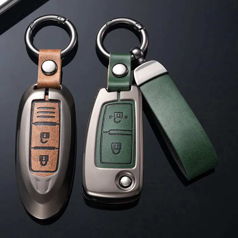Autosleutel Accessoires Smart Key Fob Shell Case Cover Met Sleutelhanger Voor Nissan Patrol Y61 Y62 Rogue Funda Para Laves De Coche