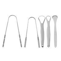 Ensemble de gratte-langue en acier inoxydable personnalisé en gros