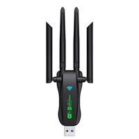 Adaptateur WiFi USB AX900 WiFi6 double bande 5G Gigabit sans pilote, clé Bluetooth 1300 Mbps pour ordinateur portable et de bureau ABS