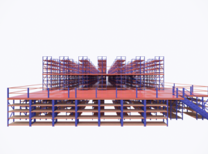 Rak penyimpan baja Mezzanine Multi lapisan yang dapat disesuaikan rak Platform ekspor ke wilayah Arab - Product Image 2
