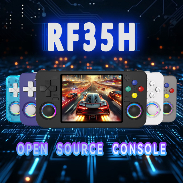 RF35H 3.5" IPS Retro Pocket Console, Linux System, 15000+ Classic Games, WiFi Portable Handheld Game Player