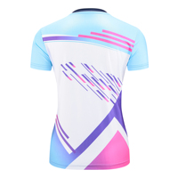 Baju olahraga Regular wanita, kaus latihan reguler tim tenis meja profesional bernapas Slim Fit