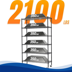 משקל טעינה באיכות גבוהה 800 פאונד לכל פלדה <span class=keywords><strong>NSF</strong></span> מדפי מדף חוט למשרד מטרו בגימור כרום - Product Image 3