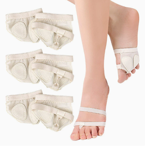Protector de punta de pie para ballet, gimnasia y danza contemporánea, tipo medio calzón, color nude, para giros y danza lírica - Product Image 1