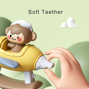 Juguete de Plástico con Silbato de <span class=keywords><strong>Mono</strong></span> Banana, Juguete Educativo para el Entrenamiento Muscular Oral del Bebé, Venta al por Mayor Internacional - Product Image 4