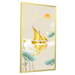 Peinture décorative de style chinois cadre à pression rétro-éclairé mince LED cadre d'affiche de film en aluminium LED boîte à lumière signe cadre photo - Product Image 2