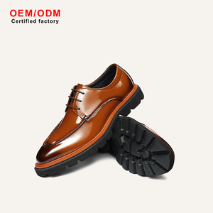 OEM Custom Men's Cowhide Autumn Wedding <b>Shoes</b> Lace-up <b>Comfort</b> Breathable Waterproof Dress Oxford Formal Office <b>Work</b> - Product Image 1