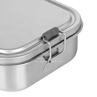 Haute qualité 18/8 304 acier inoxydable Double boucle boîte à lunch conteneur de stockage des aliments pour les voyages et le camping des étudiants