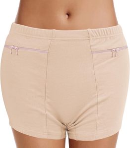 Ropa interior de viaje para mujer al por mayor, de alta calidad, modal, con bolsillo con cremallera, sin mangas, lisa, teñida, técnica de punto, bolsillo secreto - Product Image 4