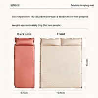 Matelas gonflable auto-gonflant pour le camping, matelas pneumatique double, tapis de couchage imperméable, pompe portable, matelas gonflable d'extérieur