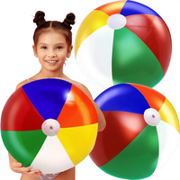 Ballons de plage gonflables de toutes tailles avec logo personnalisé ballons de festival de jeux de piscine classiques arc-en-ciel pour enfants et tout-petits en PVC quantité minimale de commande 100 pièces