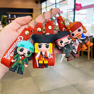 <span class=keywords><strong>2024</strong></span> nouveau dessin animé créatif Pirates caraïbes porte-clés poupée exquis petit pendentif porte-clés en métal PVC Silicone caoutchouc - Product Image 1