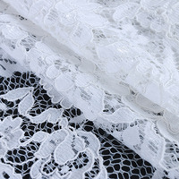 Largeur 150 cm Chinlon Coton Jacquard Tricot Dentelle Tissu Fleur cordon Tissu évider Pour gonflé afghan Robe Jupe