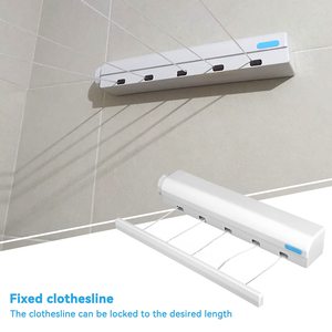 3.75 mètres ABS corde à <span class=keywords><strong>linge</strong></span> 5 lignes corde Auto enrouler lavage intérieur rétractable corde à <span class=keywords><strong>linge</strong></span> intérieur extérieur vêtements - Product Image 6