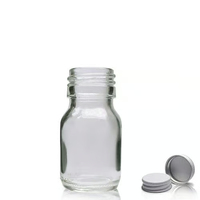 Vente en gros de bouteilles en verre carrées françaises de 60 ml, 2 oz, 30 ml, mini bouteilles en verre pour jus de gingembre avec bouchon à vis en aluminium pour boisson énergisante