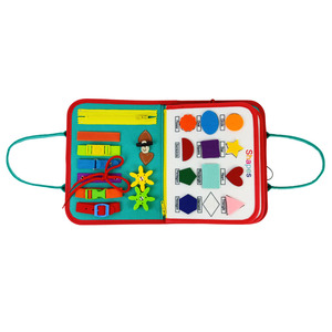 Juguete educativo <span class=keywords><strong>de</strong></span> aprendizaje para niños pequeños, tablero para desarrollar habilidades básicas y habilidades motoras finas, aprender a vestir - Product Image 6