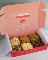 Boîte en papier kraft écologique avec logo personnalisé, image de pizza élégante, contenant alimentaire pour donuts, biscuits, gourmandises à emporter
