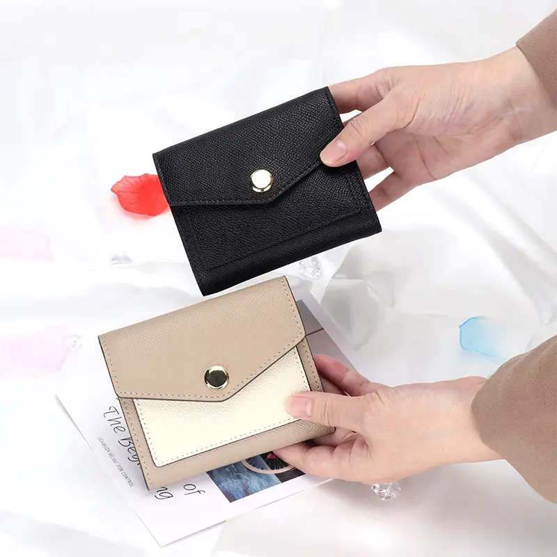 New Women's Wedding Party Genuine Leather Customized Wallet Fashion Luxury Women's Small Wallet