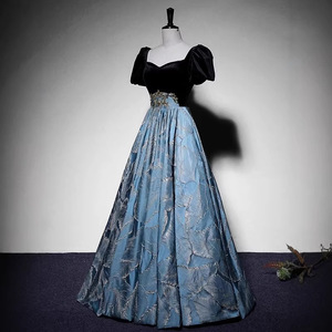 Evening Gown For Women Ball Gown Sweetheart Neckline Natural Waist 3D Stereoscopic Pattern Contrast Color Elegant Formal Dress - Product Image 3