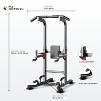 Barre de traction PJ Fitness pour la maison, équipement de sport à domicile, barre simple ou double fixée au sol pour l'entraînement en intérieur