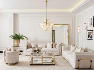 Neueste Chesterfield Sofa Set Home Hotel Gold Edelstahl Lounge Chair Loves eat Teddy Pelz Couch Samt Sofas Wohnzimmer - Product Image 2