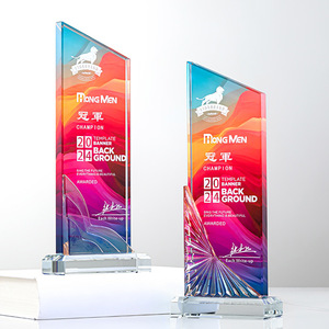 Crystal <b>Trophy</b> Butterfly Sailboat Design Laser <b>Engraved</b> Digital Printing Awards Business Gifts Promotional Gifts Durable - Product Image 2
