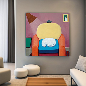 Arte Abstracto Minimalista en Lienzo Giclée, Grande y Enmarcado, <span class=keywords><strong>para</strong></span> Sala de Estar y Entrada - Product Image 4
