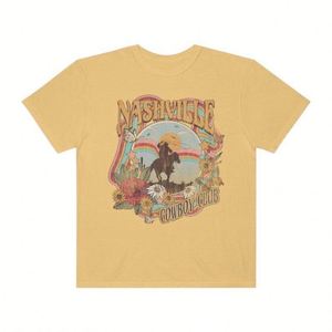 Tennessee Nashville Country Music 100% Cotton T-<b>Shirt</b> Loose Women Men New Design Pattern Custom Print <b>Shirts</b> - Product Image 3