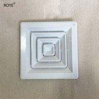Stores de sortie d'air modernes à quatre côtés Drop Square ABS Diffuseur Circulaire épaissi Sortie d'air Ventes directes d'usine Plastique