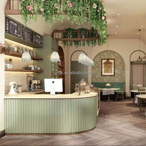 เฟอร์นิเจอร์ร้านขนมหวานสุดฮิต |   ตู้โชว์กาแฟกระจกทันสมัยและเคาน์เตอร์เบเกอรี่ไม้สำหรับตกแต่งภายใน - Product Image 3