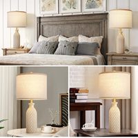 Lampe de table en céramique LED moderne créative de luxe, lumière de bureau tendance pour la maison, salon, bureau, chambre à coucher, protection des yeux pour le bureau de la chambre à coucher