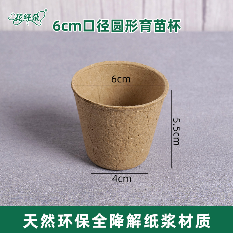 Gobelet à semis rond de 6 cm - sans trous de drainage